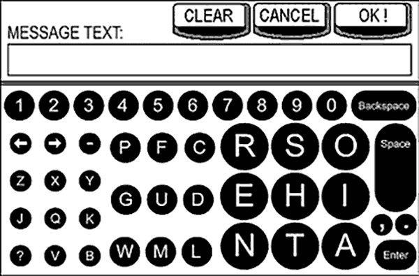 My (rejected) concept for a 1-bit embedded in-truck messaging touchscreen system from 2001.